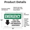Signmission Pull The Alarm Cord For Immediate With Symbol, 14 in W x Rectangle, Vinyl Decal OS-2PACK-EM-D-1014-L-10416 - alternate 4